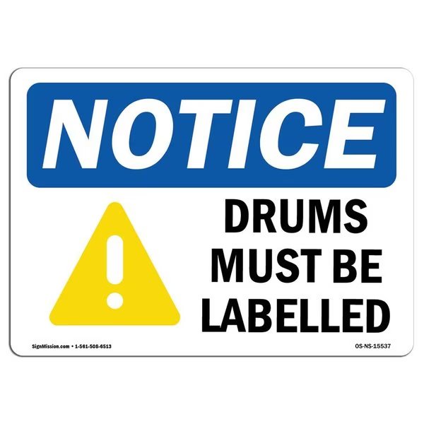 Safety Sign, OSHA Notice, 12